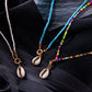 Contrasting Beige Shell Necklace