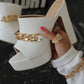 Women's High-heeled Sandals And Slippers With Thick Heels