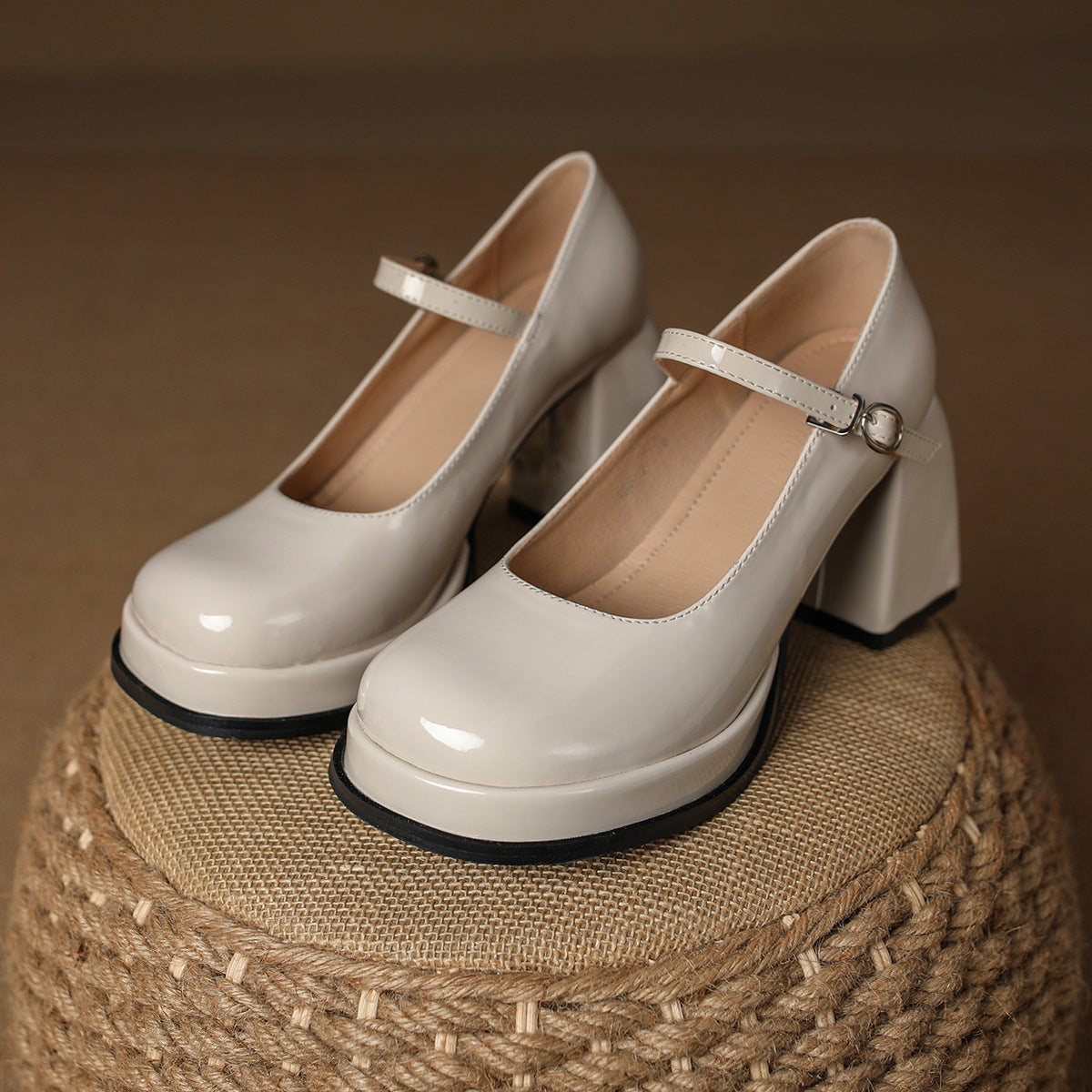 Wasserdichte Plateauschuhe mit Schnalle und hohem Absatz für Damen