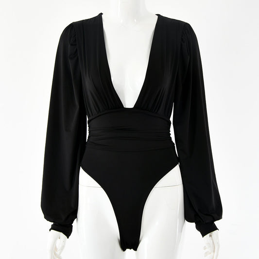 Casual high-end stitching slim-fit jumpsuit