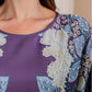 Elegant Floral Print Long Sleeve Abaya Dress