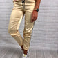 Contrast stitching trendy pants