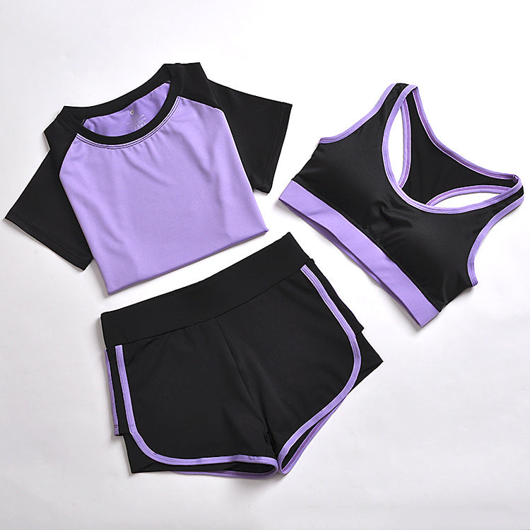 Abbigliamento yoga completo sportivo a tre pezzi