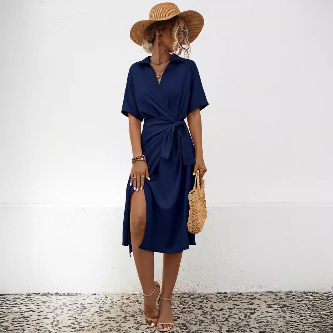 Bauchdecken-Kurzarmkleid Damen