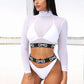 Women's long sleeve split swimsuit