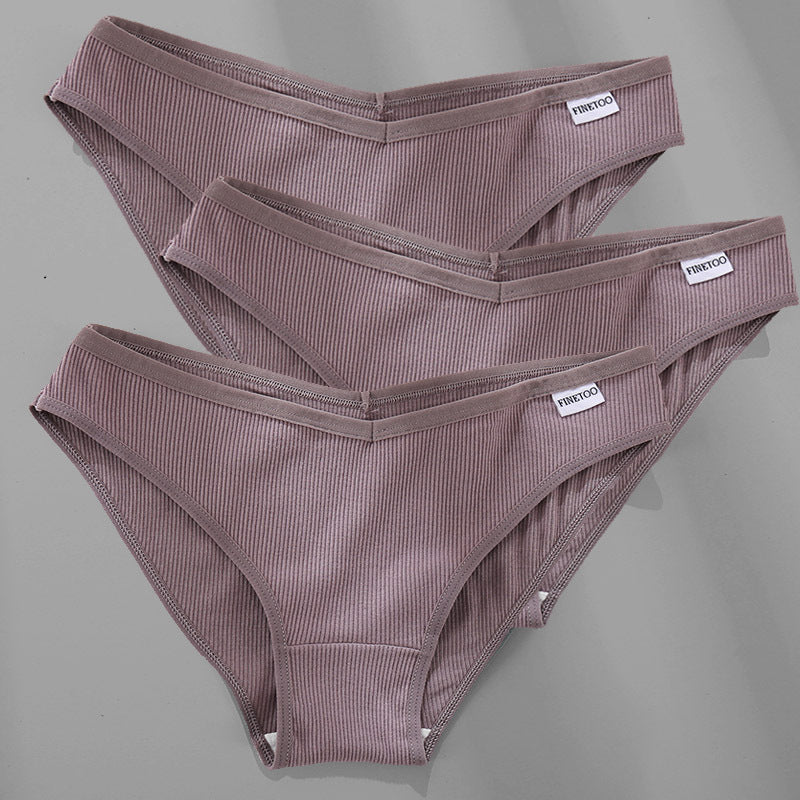 3 pezzi M-4XL mutandine di cotone biancheria intima femminile slip sexy da donna
