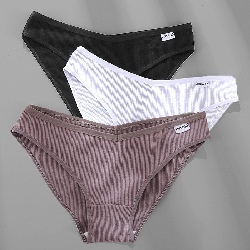 3 pezzi M-4XL mutandine di cotone biancheria intima femminile slip sexy da donna