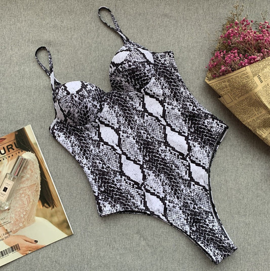 Badeanzug mit Print, einteiliger Badeanzug, Bikini