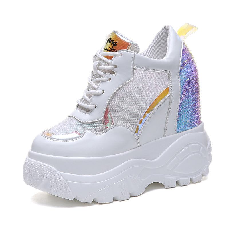 Scarpe sportive da papà per celebrità, traspiranti, con suola spessa e spugna in rete