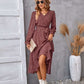 Abito a maniche lunghe con stampa floreale e volant, alla moda, per pendolari, abbigliamento da donna