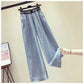 Casual Student Straight Draping Effect Mop Trousers