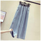 Casual Student Straight Draping Effect Mop Trousers