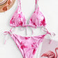 Tie-dye printed bikini