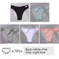 Set da 5 pezzi di mutandine da donna in cotone, intimo M-XL Comfo