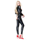 Lingerie Strap Patent Leather Jumpsuit Pole Dance