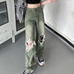 Lässige All-Match-Retro-Hose für Damen mit geradem Bein