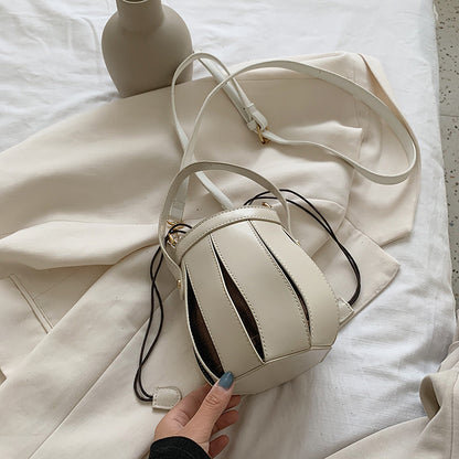 Borsa a secchiello portatile rossa a rete