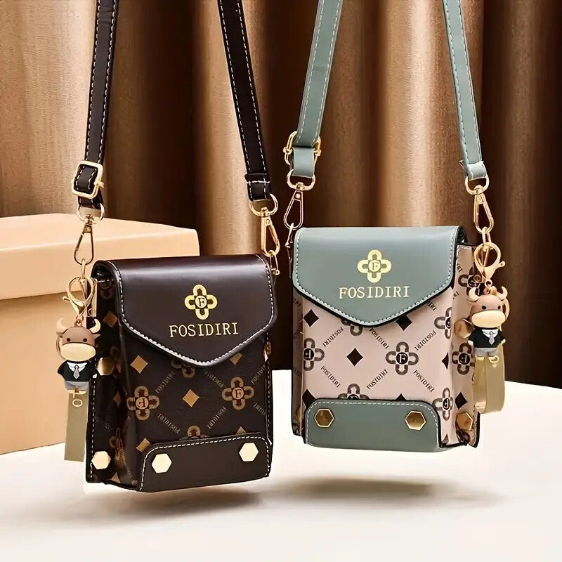 Piccola borsa a tracolla per telefono cellulare, borsa a tracolla da viaggio, borsa a tracolla per cellulare, borsa a tracolla, caffè