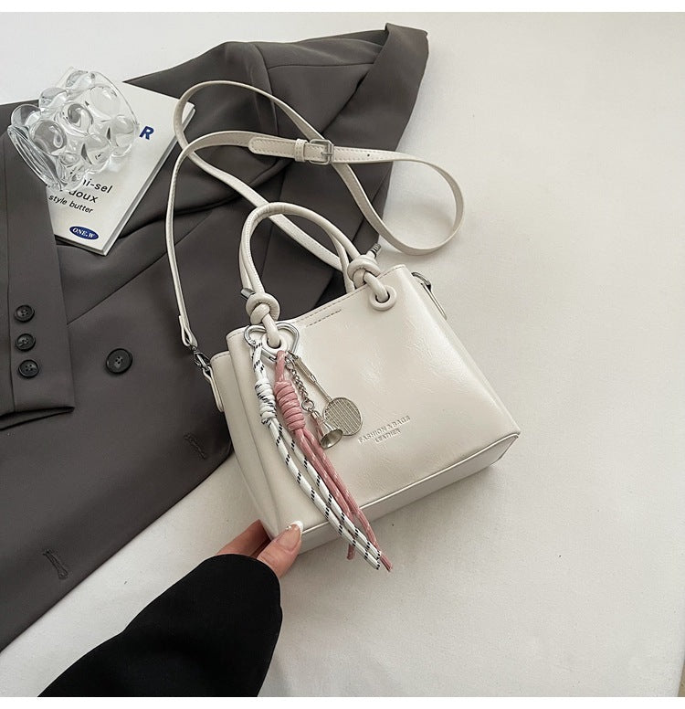 Damen Messenger Bag Mode Tragbare One-Shoulder Bucket Bag