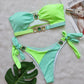Sexy Bikini mit Kristalldiamanten, abnehmbarem Brustpolster und geteiltem Brustgurt