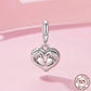 Guardian Pendant 925 Silver Creative Heart Footprints Beaded