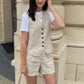 Women's Linen Blend Tank Top Casual