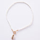 Contrasting Beige Shell Necklace