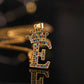 Micro-inlaid Colorful Zircon Hip-hop Personality 26 Letters Pendant Necklace