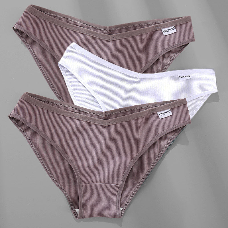 3 pezzi M-4XL mutandine di cotone biancheria intima femminile slip sexy da donna