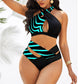 Triangle Hanging Neck Cross Bikini Points