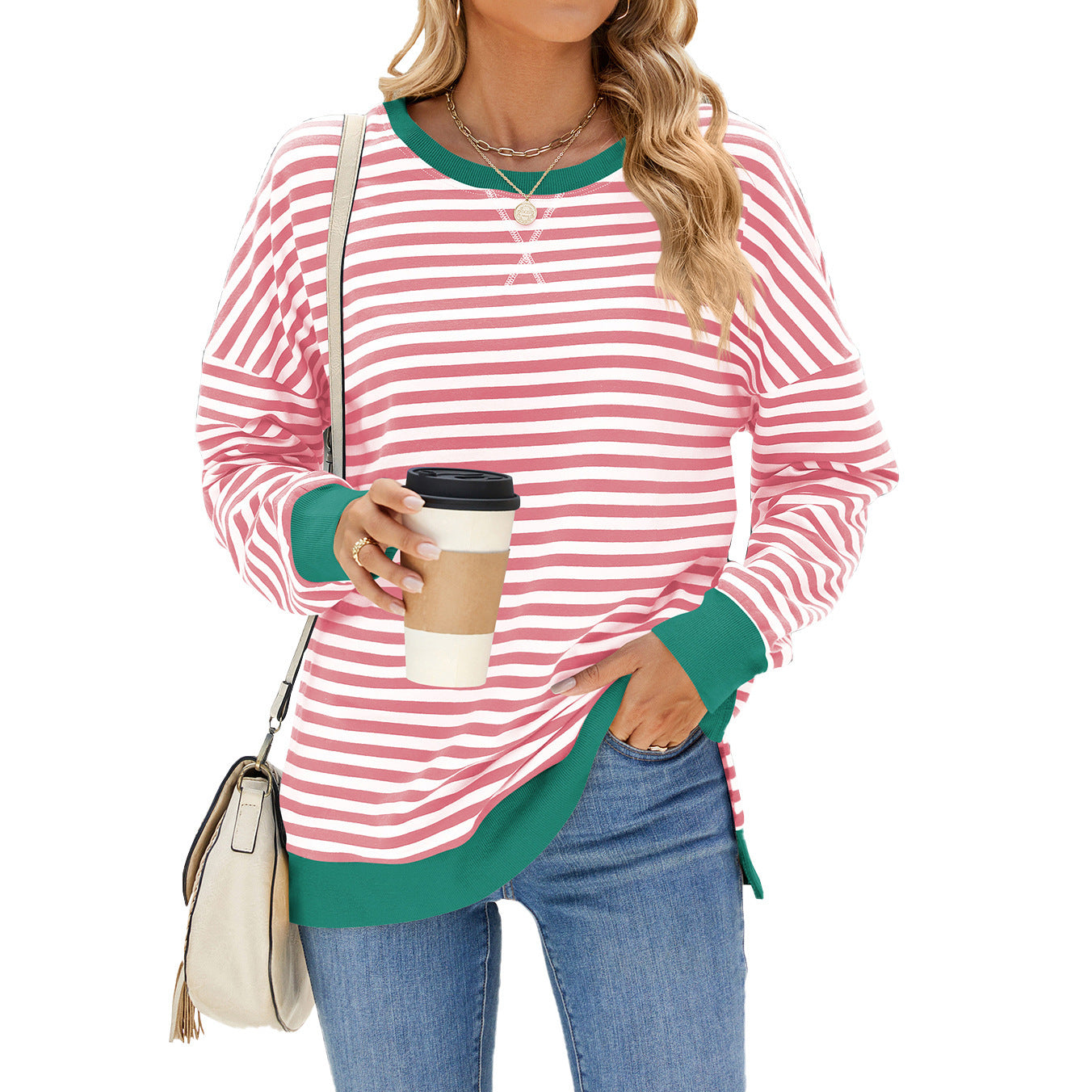 Maglione girocollo casual alla moda Abbigliamento da donna