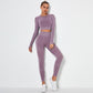 Seamless knitted high-stretch yoga sleeve slim long sleeves
