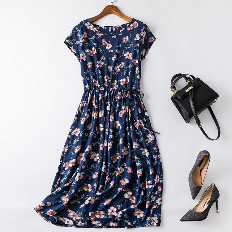 Cotton silk dress