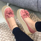 Women's breathable flat canvas slippers