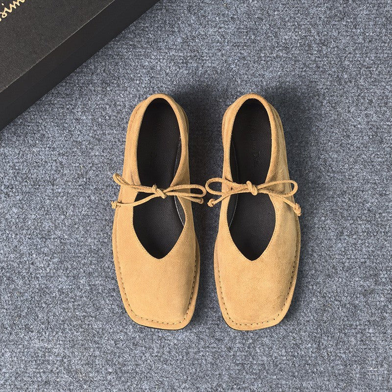 Bequeme Damen-Pumps mit quadratischer Zehenpartie aus echtem Leder