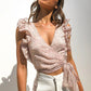 Papillon senza maniche con scollo a V da donna