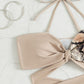 Sexy Bikini mit Schnürung und Schlitz für Damen