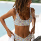 Ethnische Bikini-Bademode mit hoher Taille für Damen