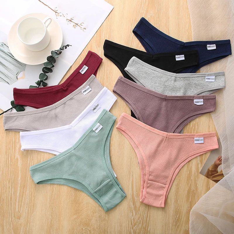 Set da 5 pezzi di mutandine da donna in cotone, intimo M-XL Comfo