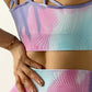 Intimo sportivo Tie Dye con spalline sottili da donna, antiurto, per la corsa