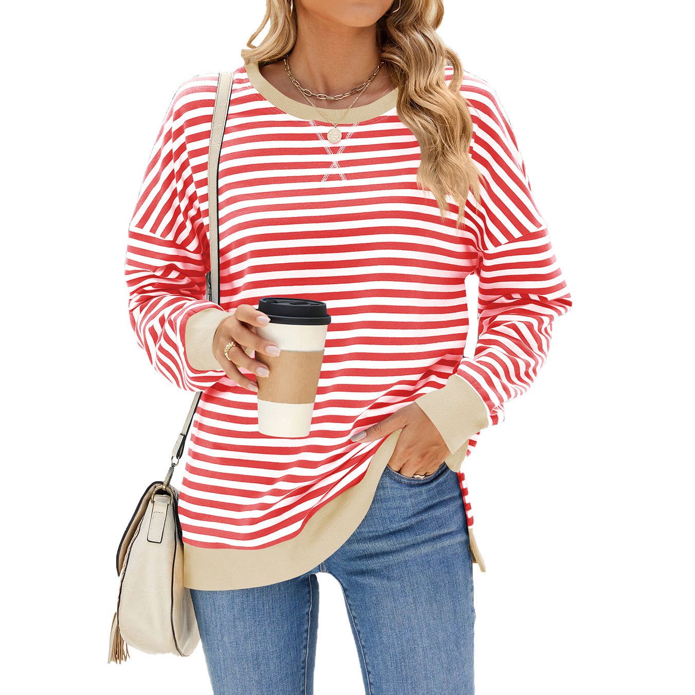 Maglione girocollo casual alla moda Abbigliamento da donna