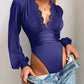Costume intero in pizzo con scollo a V europeo e americano da donna