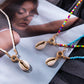 Contrasting Beige Shell Necklace