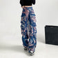 Nuovi pantaloni cargo tie-dye con tasche