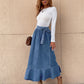 Gonna in denim casual alla moda da donna