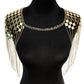 Festival Metal Chain Medieval Inspired Shoulder Pads