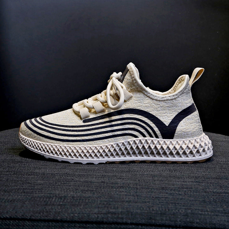 Flying Weaving Reflective Color Low-Top Girl