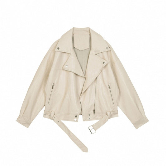 Cappotto in pelle da locomotiva da donna
