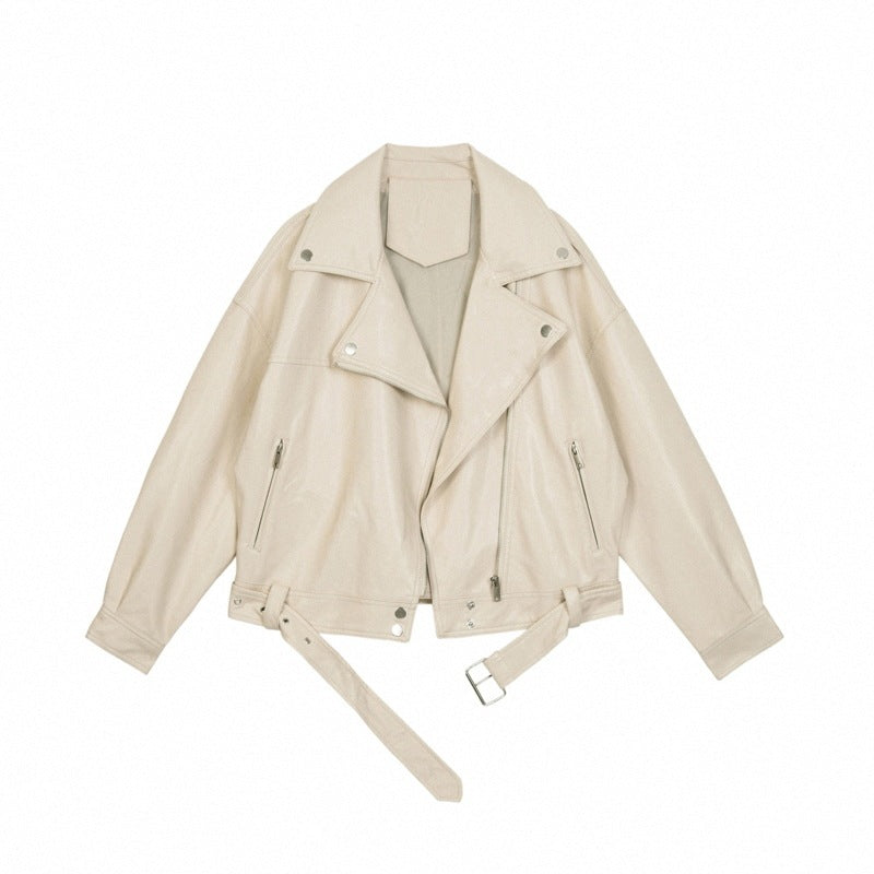 Cappotto in pelle da locomotiva da donna