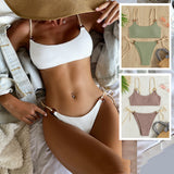 Costume da bagno bianco reggiseno bikini fascia I Costume da bagno